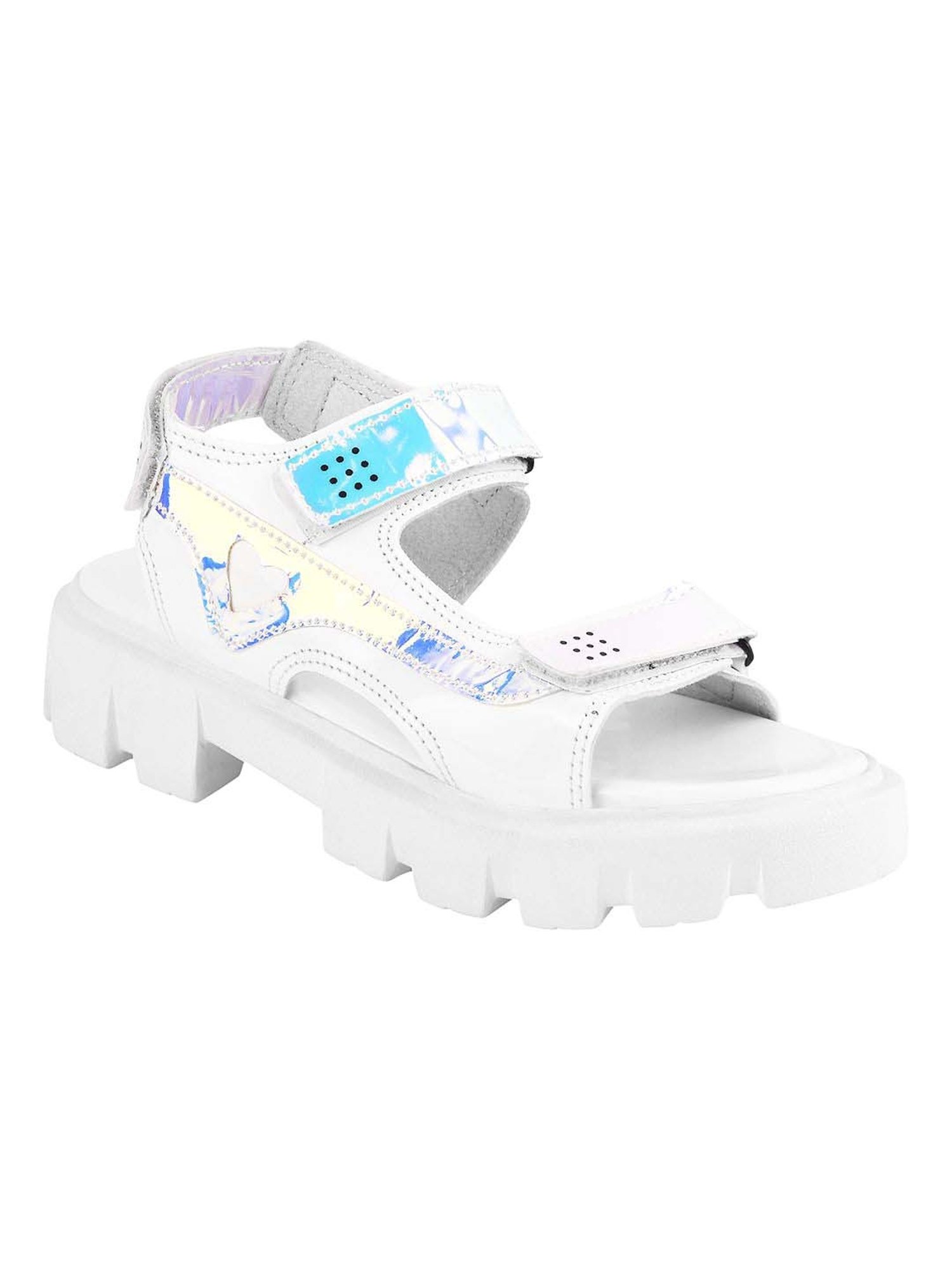 Shoetopia Kids White Floater Sandals