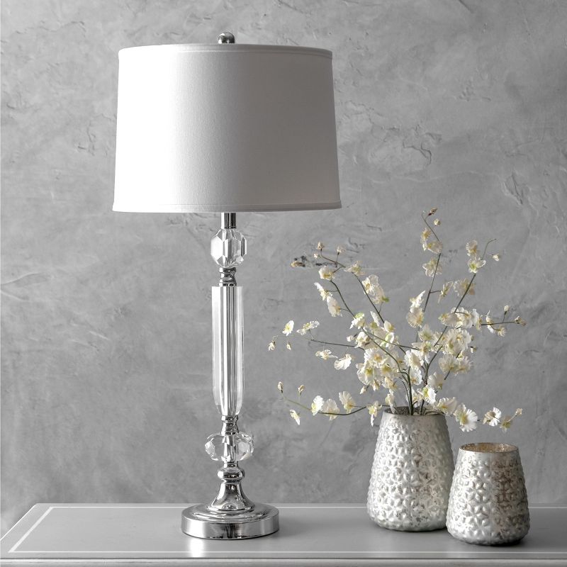 nuLOOM Westerly Crystal 32" Table Lamp Lighting - Chrome 32" H x 15" W x 15" D