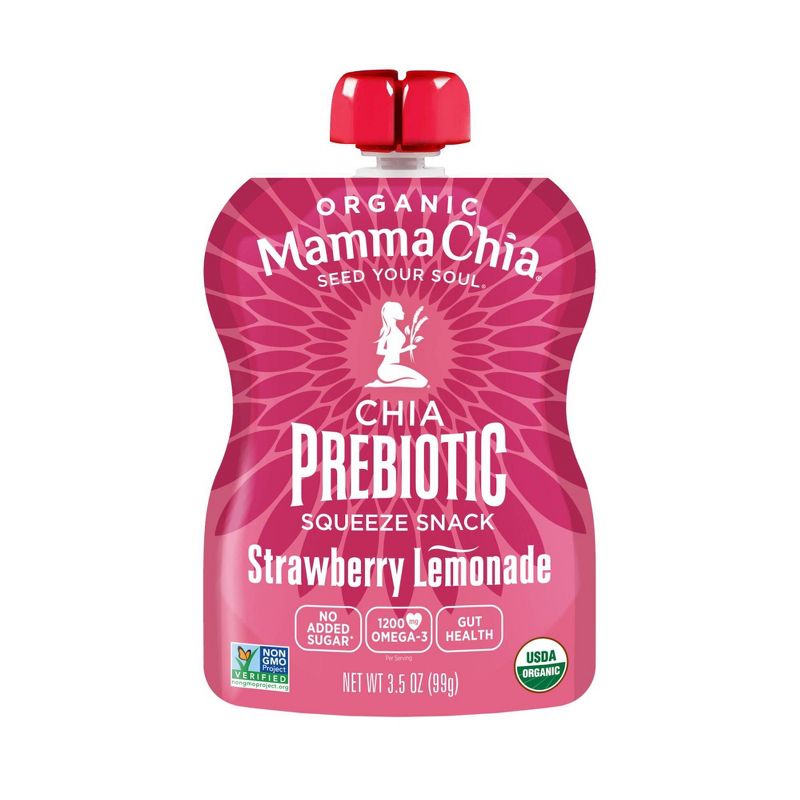 Mamma Chia Strawberry Lemonade Squeeze Vitality Snack - 4ct