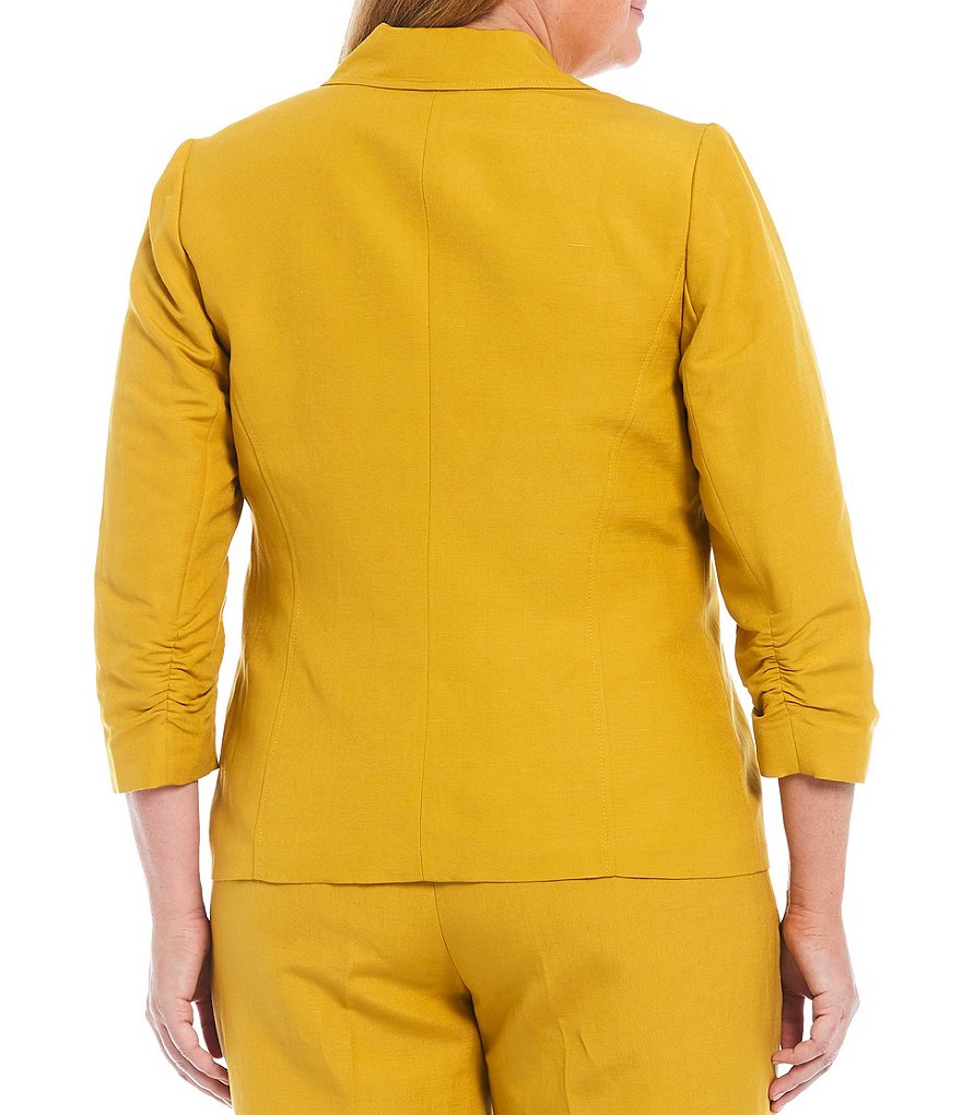 Ali Miles Plus Size Mixed Animal Print Open-Front Drop Needle Onion Skin Jacket