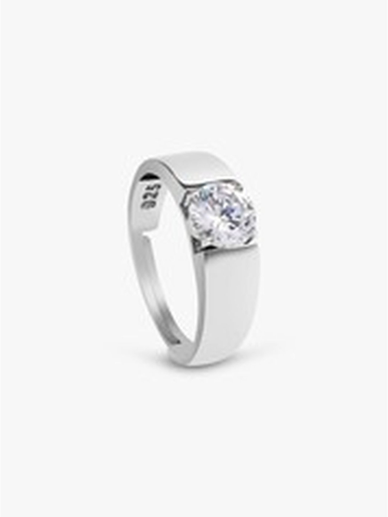 March by FableStreet 92.5 Sterling Silver Zircon Ring for Women