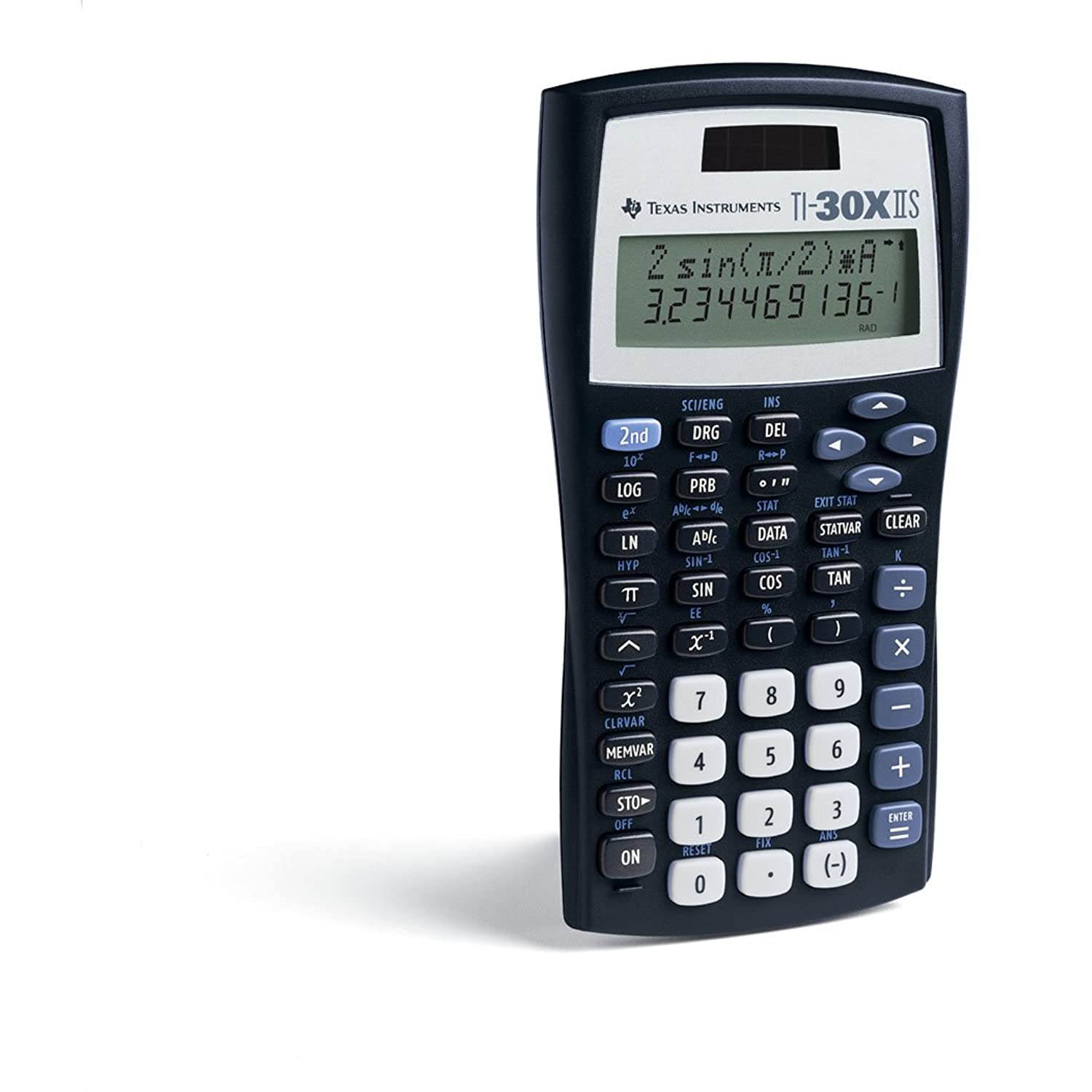 Texas Instruments TI-30XIIS Scientific Calculator, Black with Blue Accents