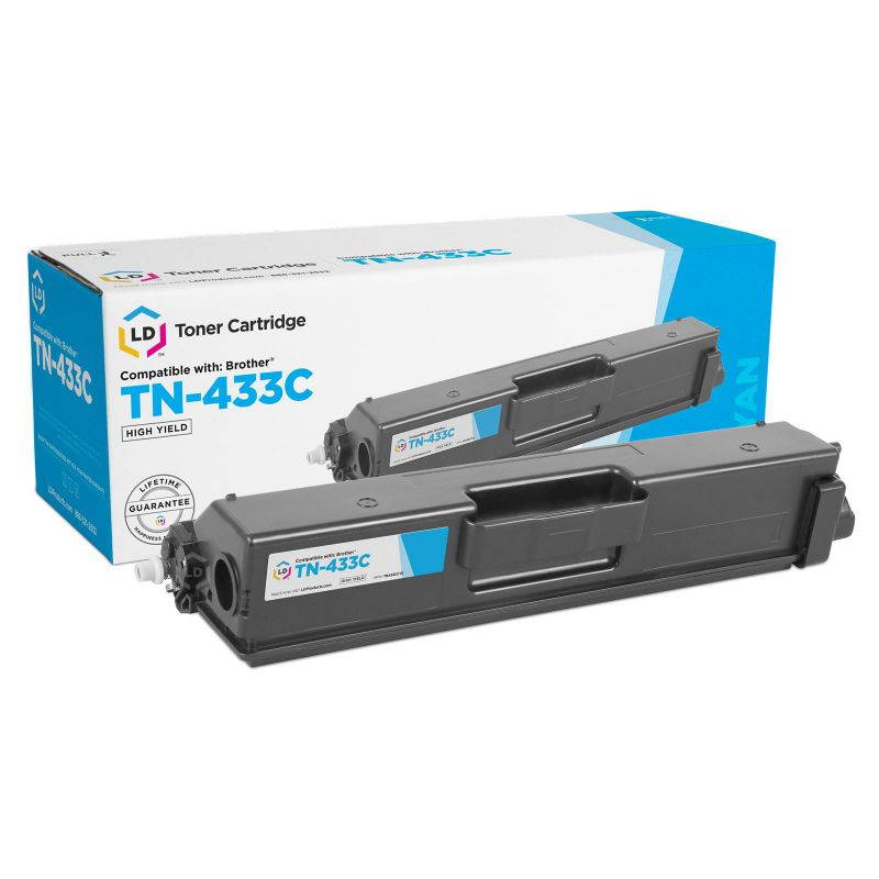 LD Compatible Toner Cartridge Replacement for Brother TN433C High Yield (Cyan)