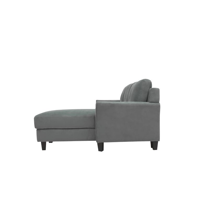 Hansen 3 Seat Sectional Sofa with Curved Arms Light Gray - Lifestyle Solutions