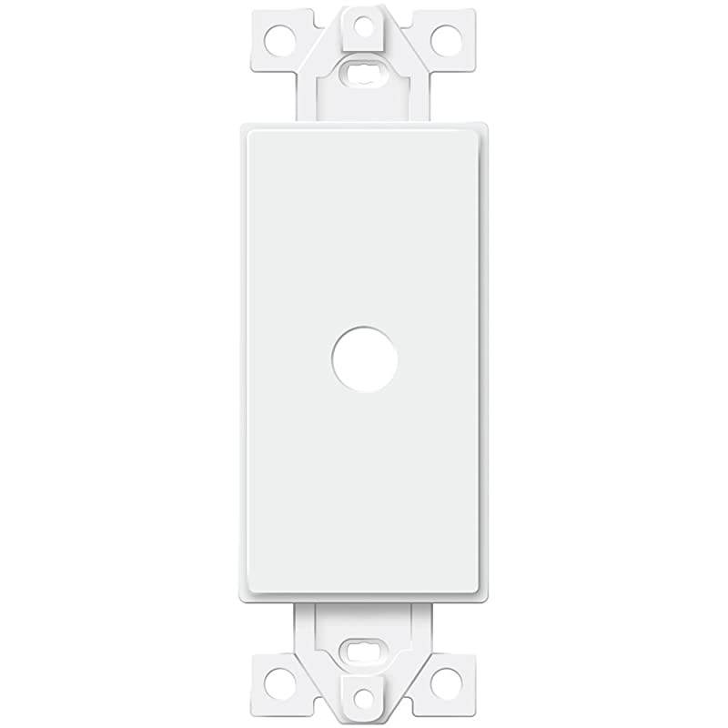 0.406&rdquo; Rotary Dimmer Shaft Adapter Insert for Decorator Wall Plates, 1-Gang Polycarbonate Thermoplastic, UL Listed, 6061-W, White