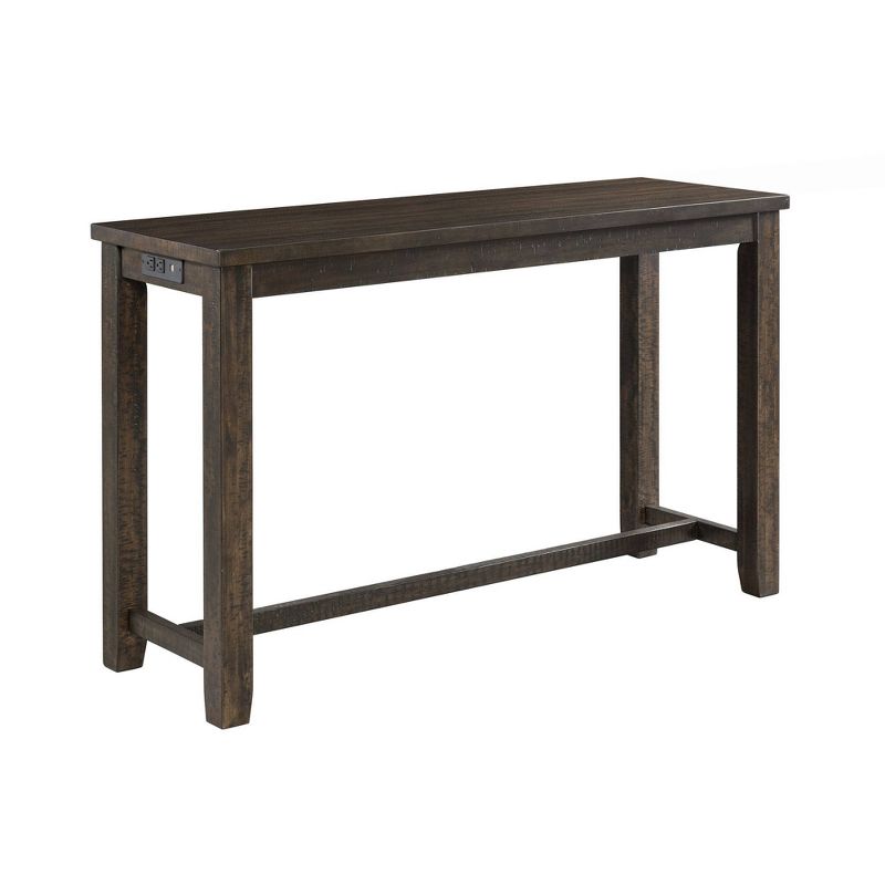 Stanford Multipurpose Bar Dining Table Set Smokey Walnut - Picket House Furnishings