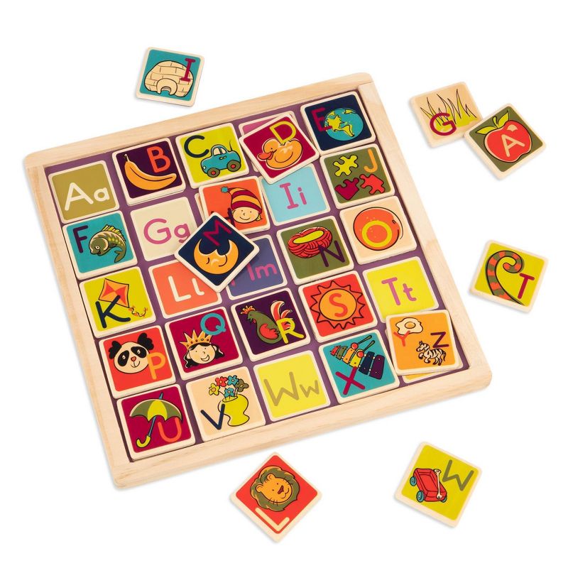 B. toys Wooden Alphabet Puzzle - Magnetic Alphabetic 26pc