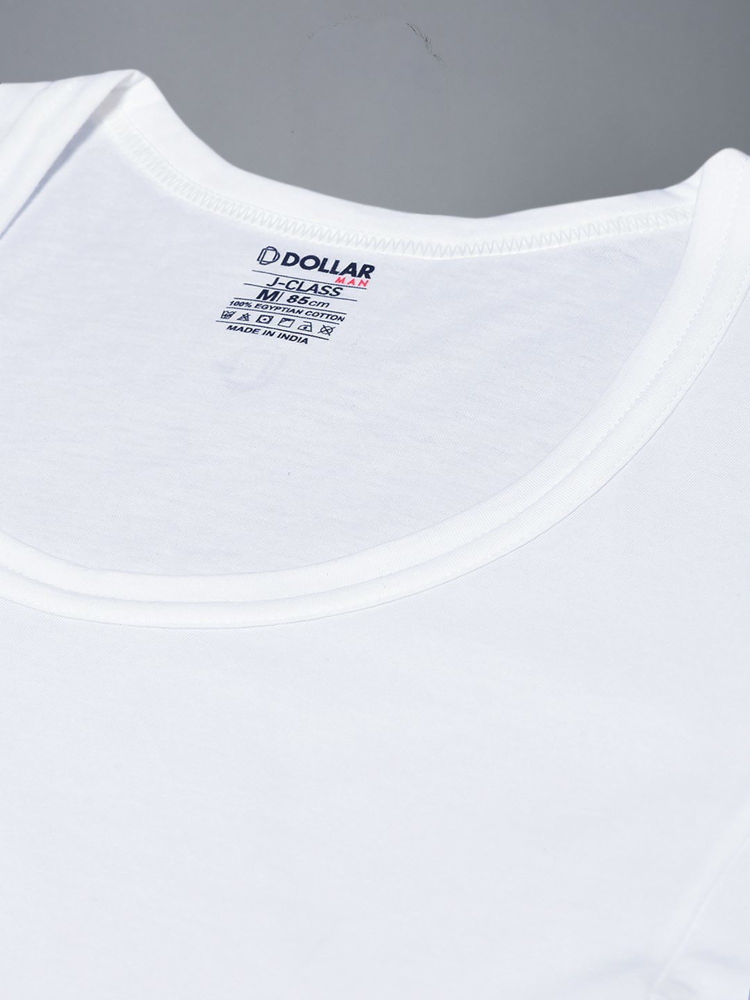 Dollar Bigboss White Cotton Regular Fit Vest - Pack Of 3