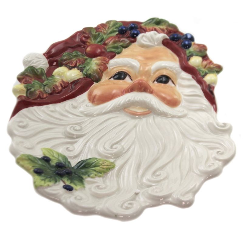 Tabletop 11.25" Santa Face Plate Christmas Party Serving Cosmos Gifts Corp.  -  Serving Platters