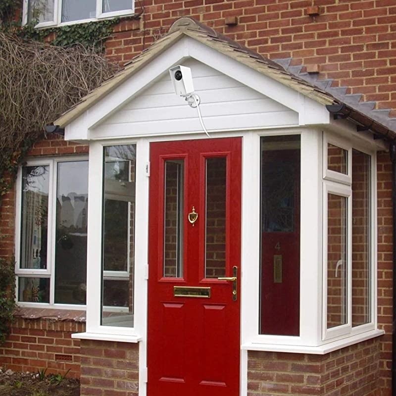 cam pan Protective Case with Wall Mount Bracket Weather Proof Adjustable for Indoor and Outdoor AntiSun Glare and UV Protection Very Easy to Install 2PACK White