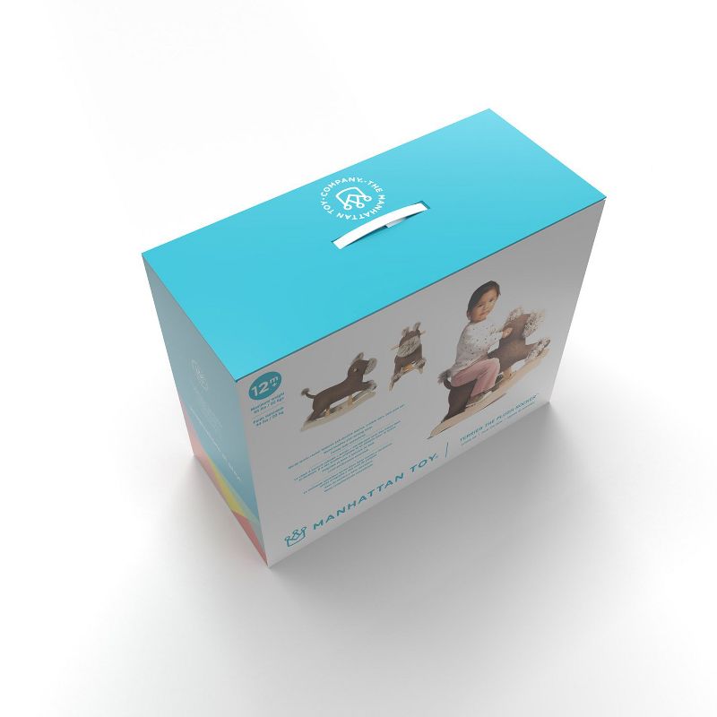 Manhattan Toy Terrier Plush Dog Wooden Rocking Toy