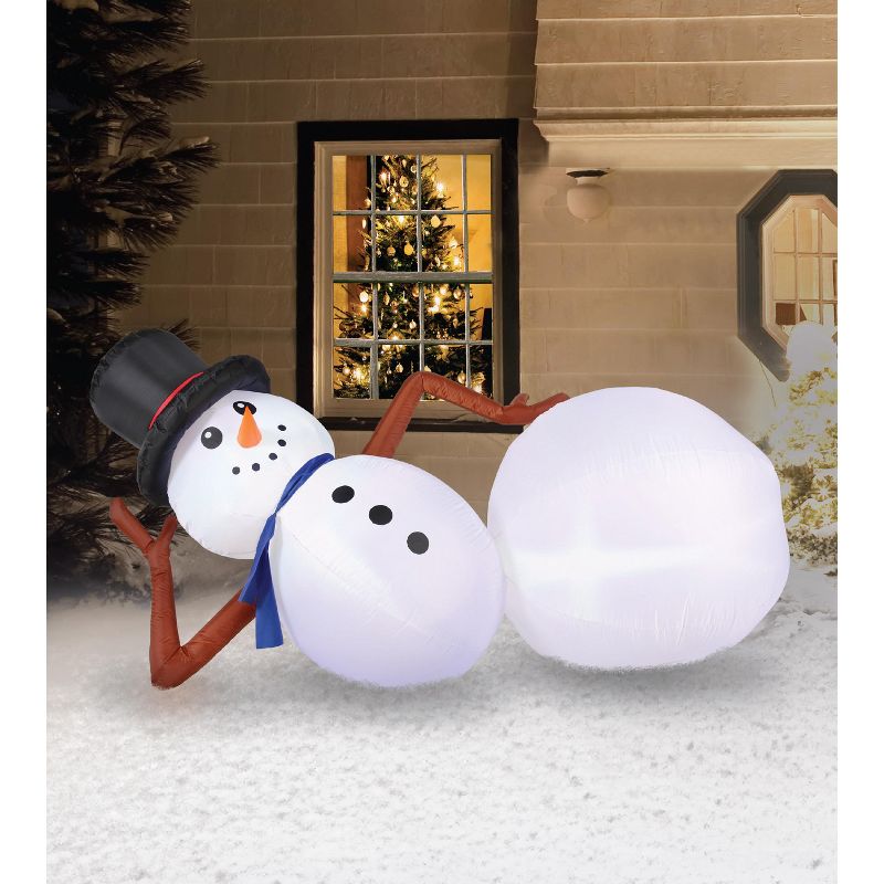 Occasions 6.5' Inflatable Snowman, 3 ft Tall, Multicolored
