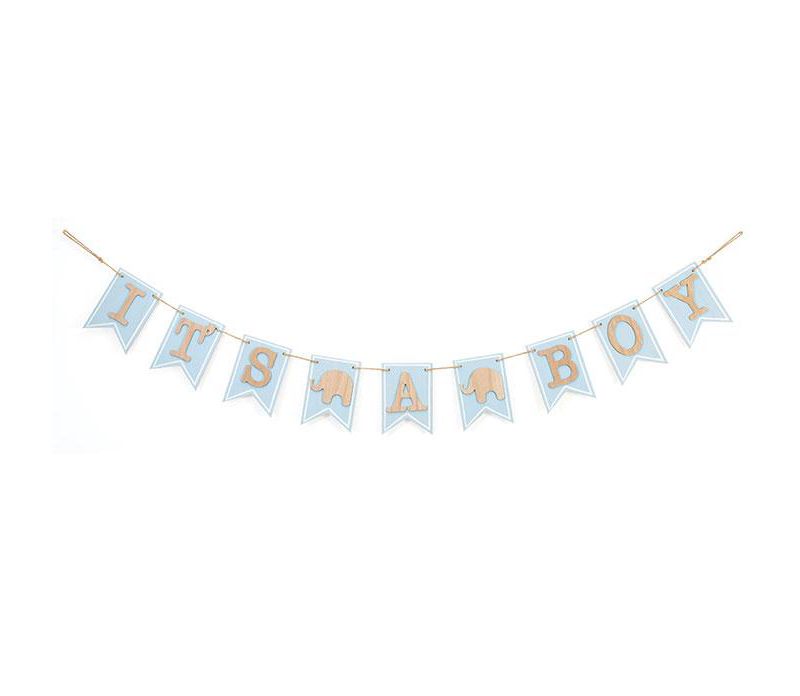 Child Related 6.5" It's A Boy Banner Hanger Reveal Party  Baby  -  Banners And Garlands