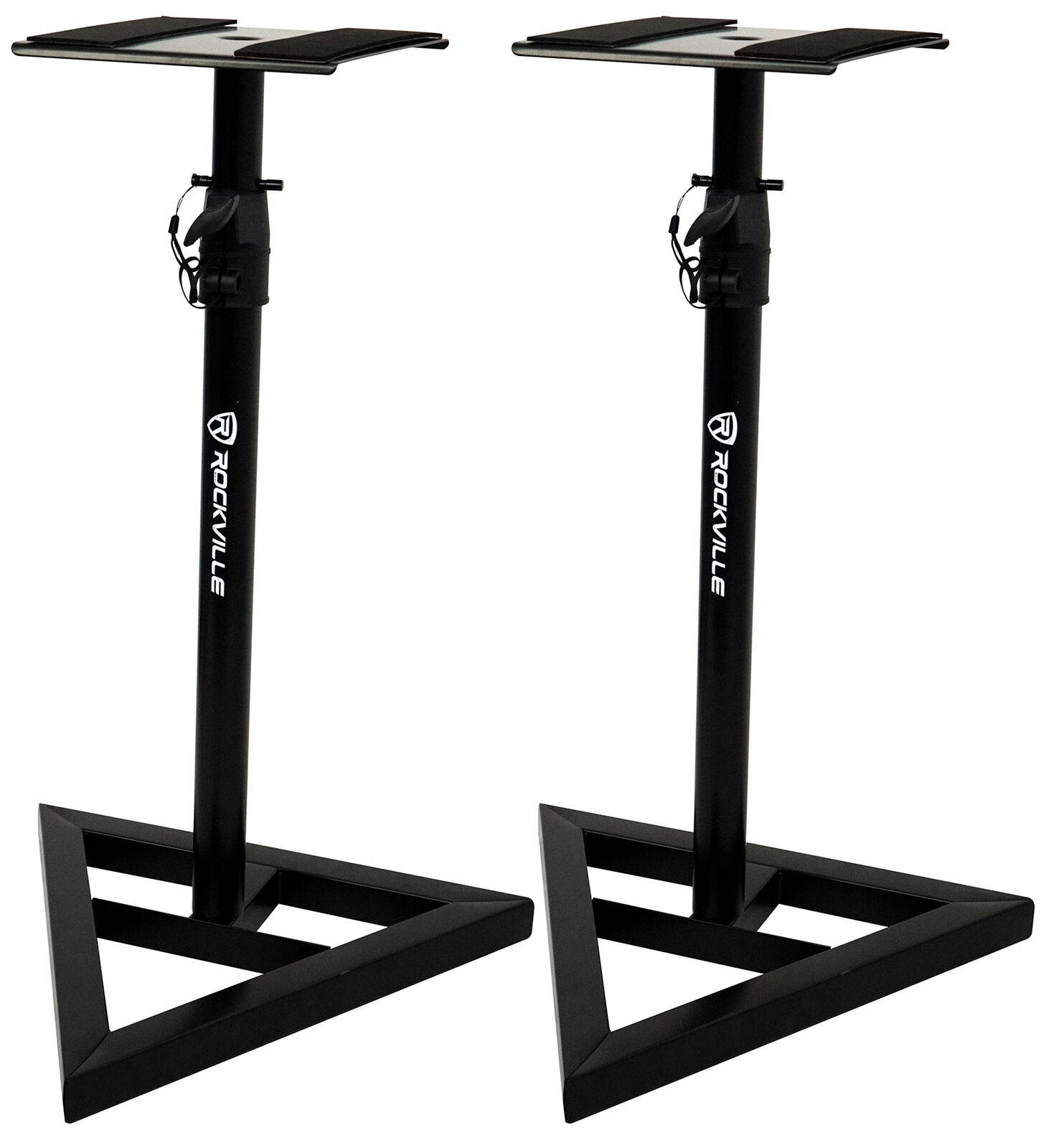 (2) Rockville Adjustable Studio Monitor Speaker Stands For Dynaudio BM5 MKIII