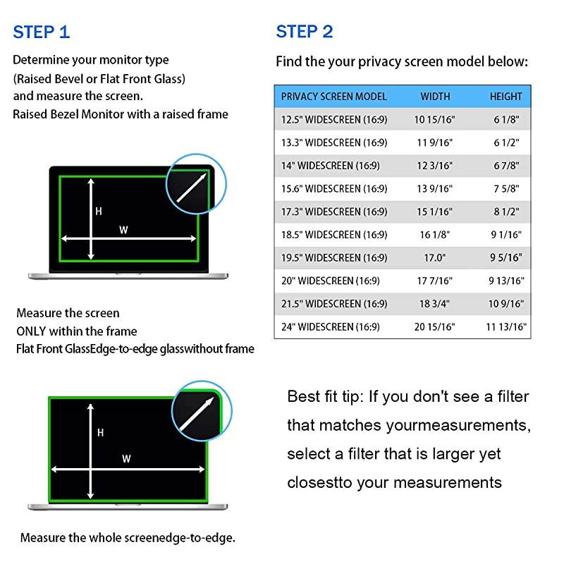 14 inch Laptop Privacy Screen Protector Computer Widescreen Monitor Privacy Filter w/Anti-Glare/Scratch/Fingerprint/Radiation, Black(16:9)
