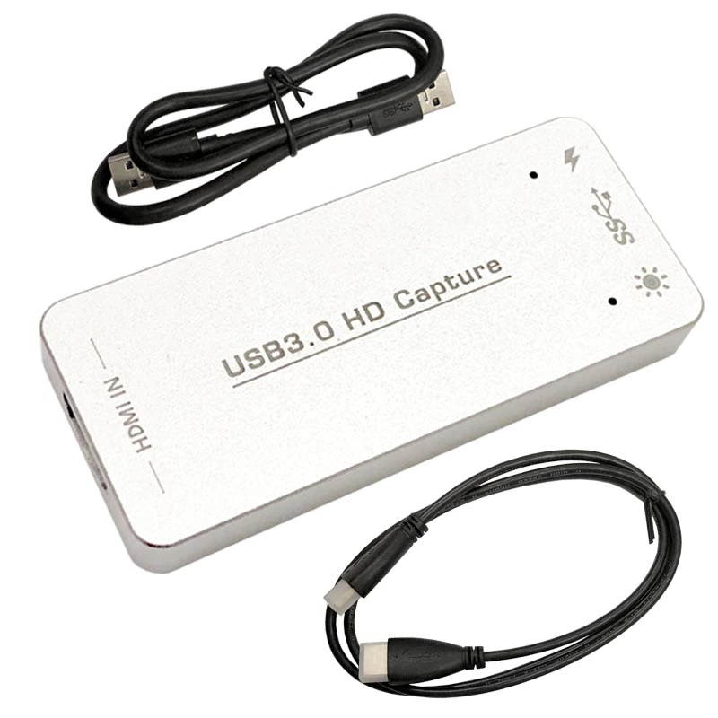 USB 3.0 60FPS HDMI to USB 3.0 VIDEO CAPTURE Card Adapter Dongle Game Streaming Live Broadcast 1080P for OBS/vMix/Wirecast/Xsplit