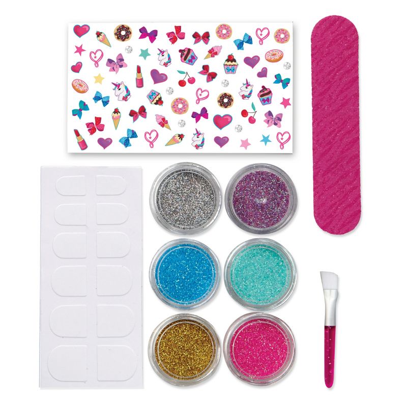 JoJo Siwa Glitter Nails - Glitter Manicure Kit with Custom Decals