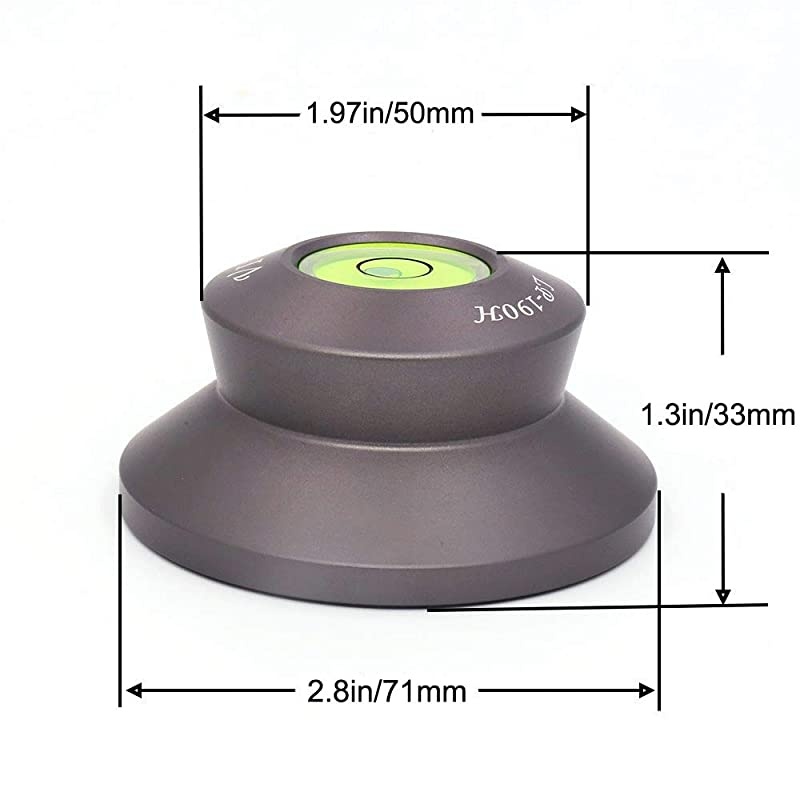 LP190H LP Vinyl Record Clamp 67 Ounce Durable Stylish HiFi Disc Stabilizer Aluminum Record Weight with Turntable Level Protective Pad