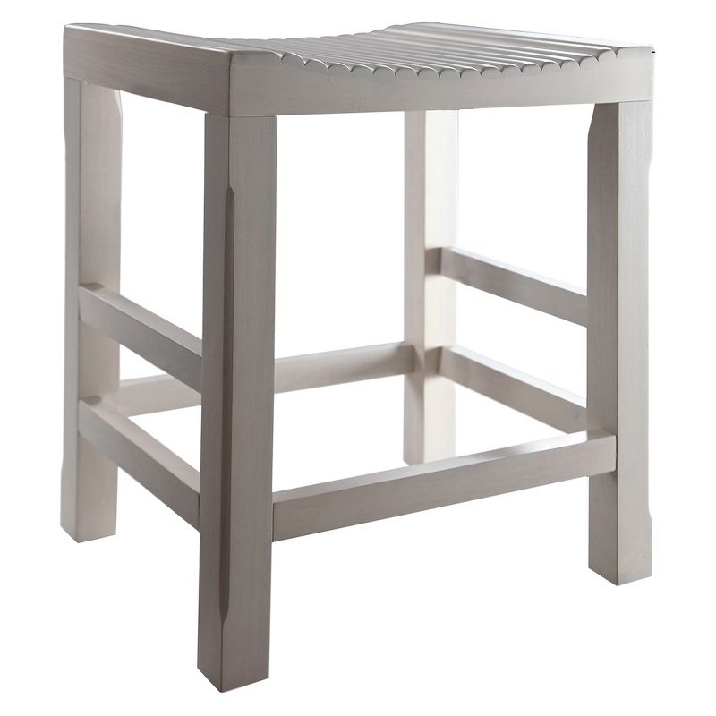 Tristan Bar Counter Height Barstool - Vintage White - Haven Home
