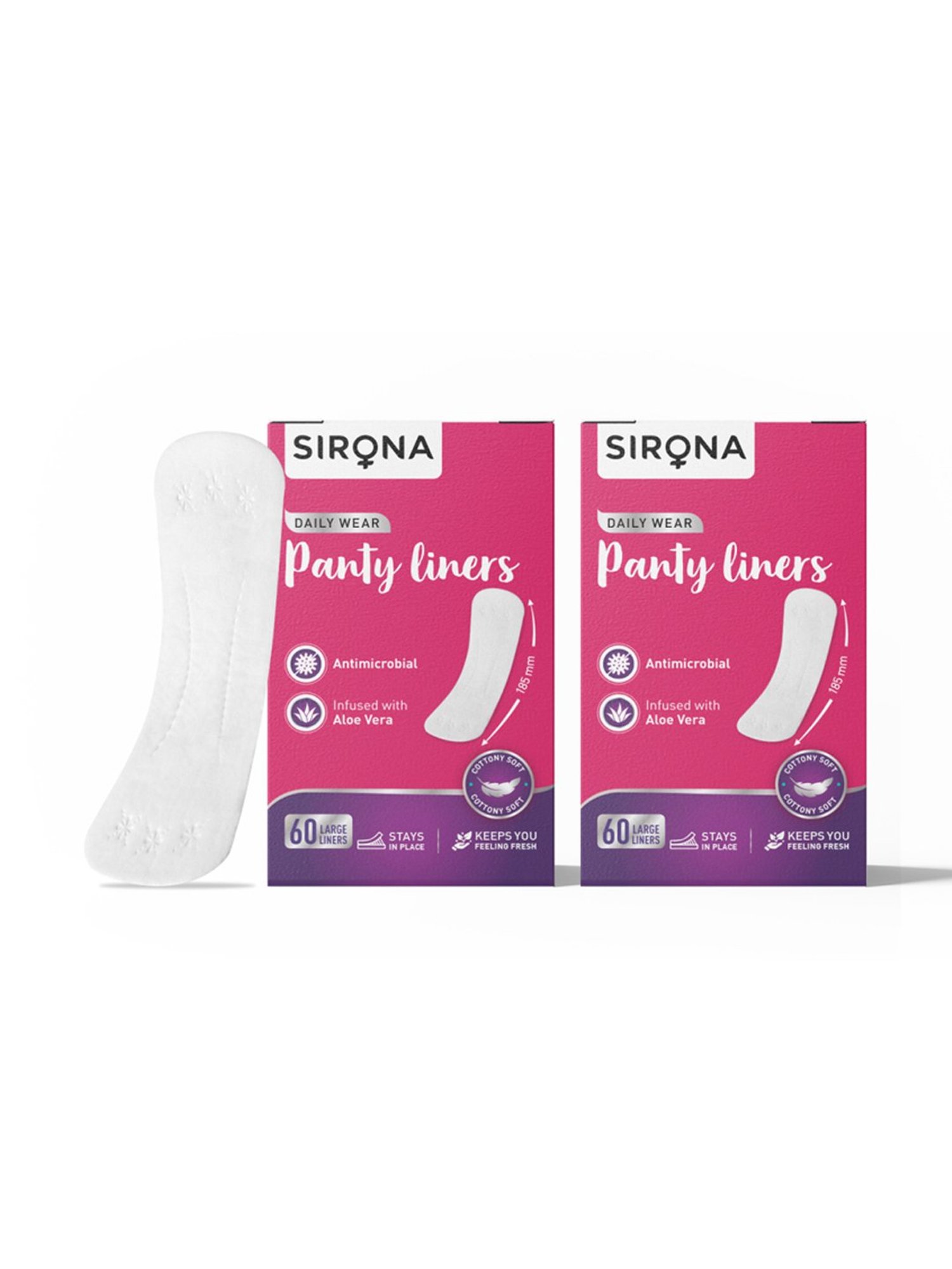 Sirona Dry Comfort Panty Liners Large - 120 Counts