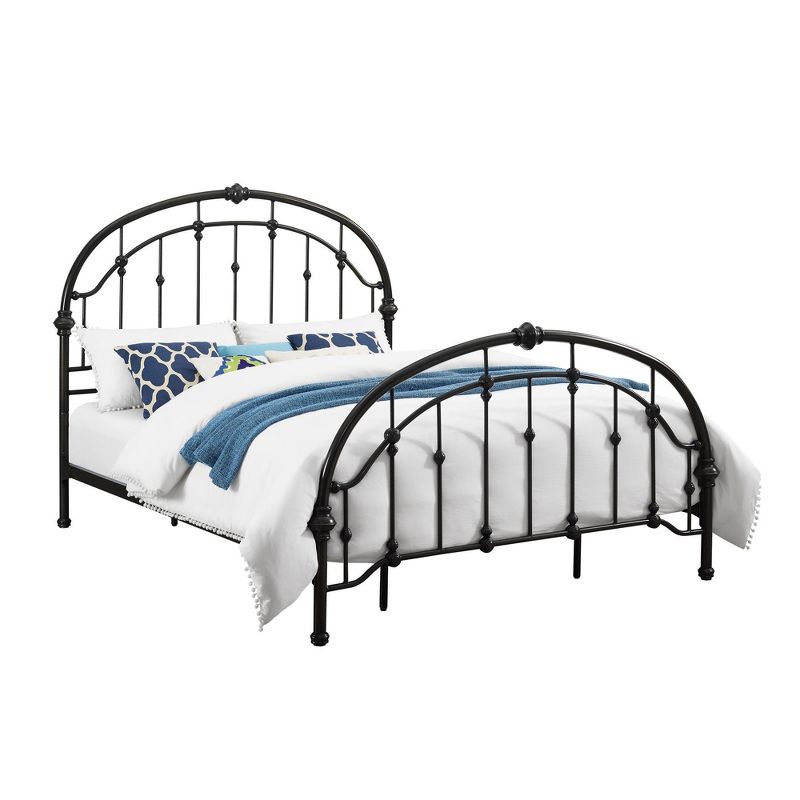 Antique Iron Metal Bed (Queen) - Pewter - Dorel Living