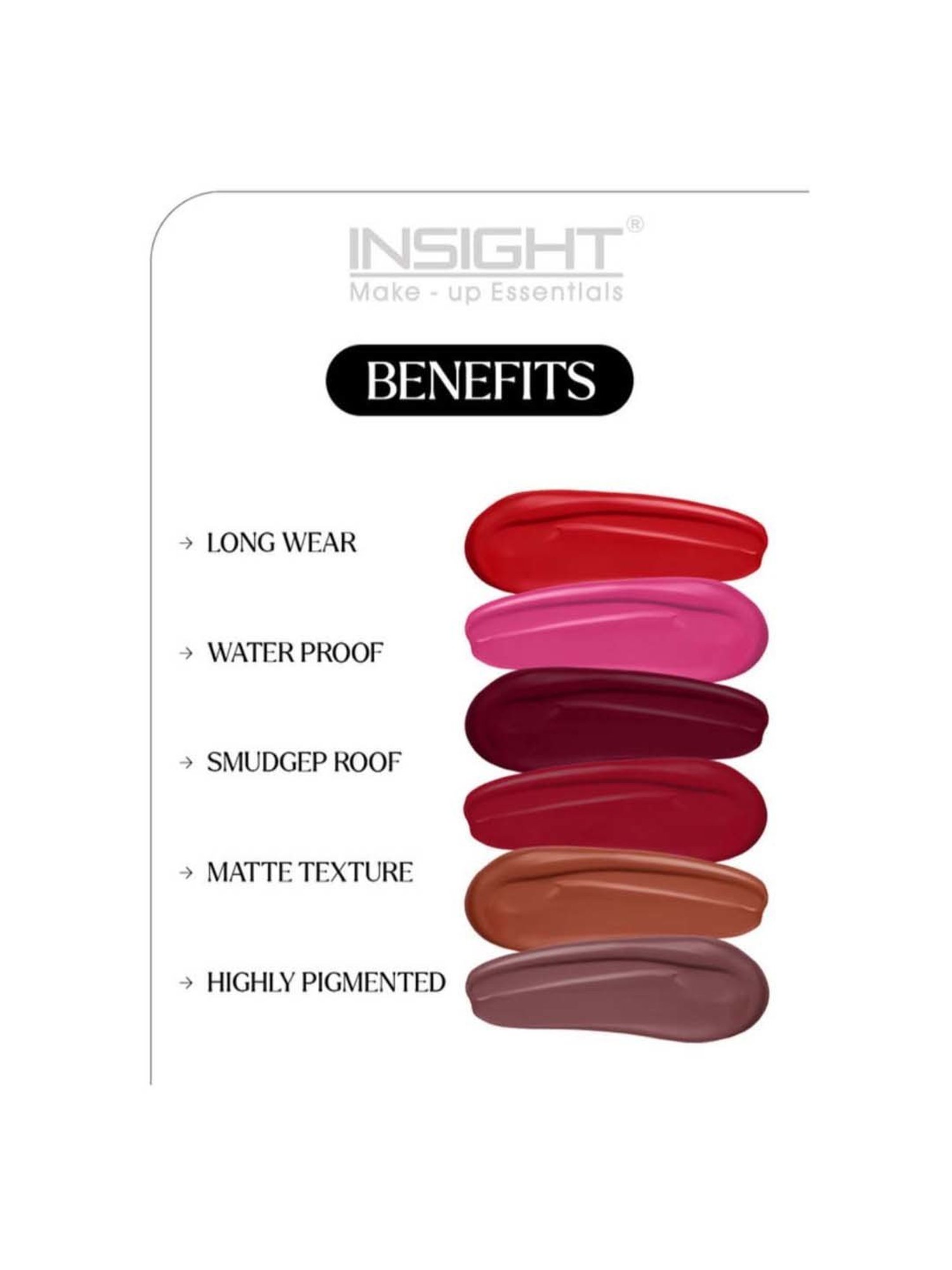 Insight Cosmetics Non Transfer Lipcolor - Set of 6