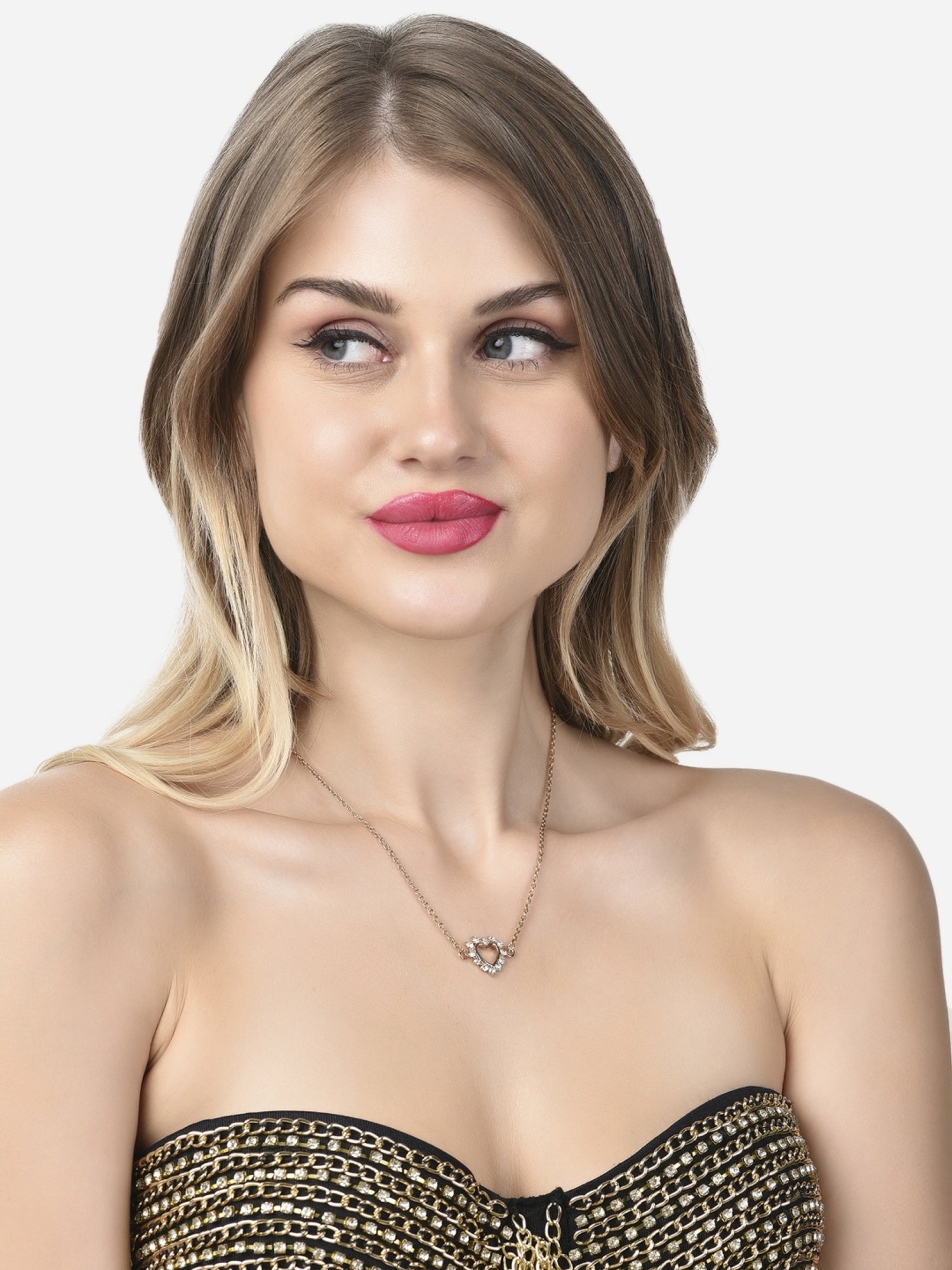 Zaveri Pearls Set of 3 Gold Tone Contemporary Chains -ZPFK15113