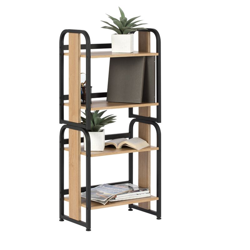 44.25" Ashwood Stackable Bookshelf - Black / Ashwood - Calico Designs