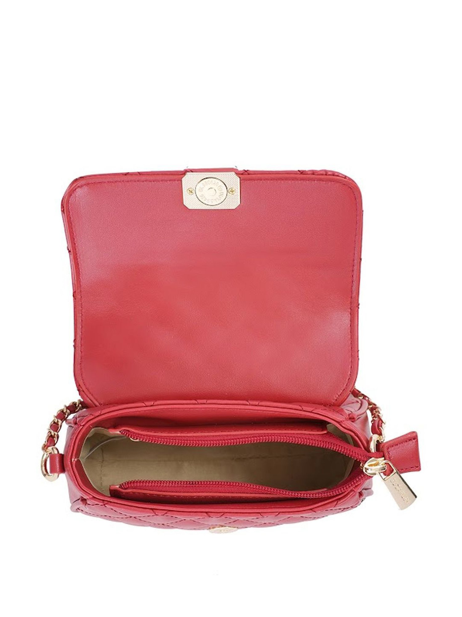 Sugarush Anny Red PU Quilted Sling Handbag