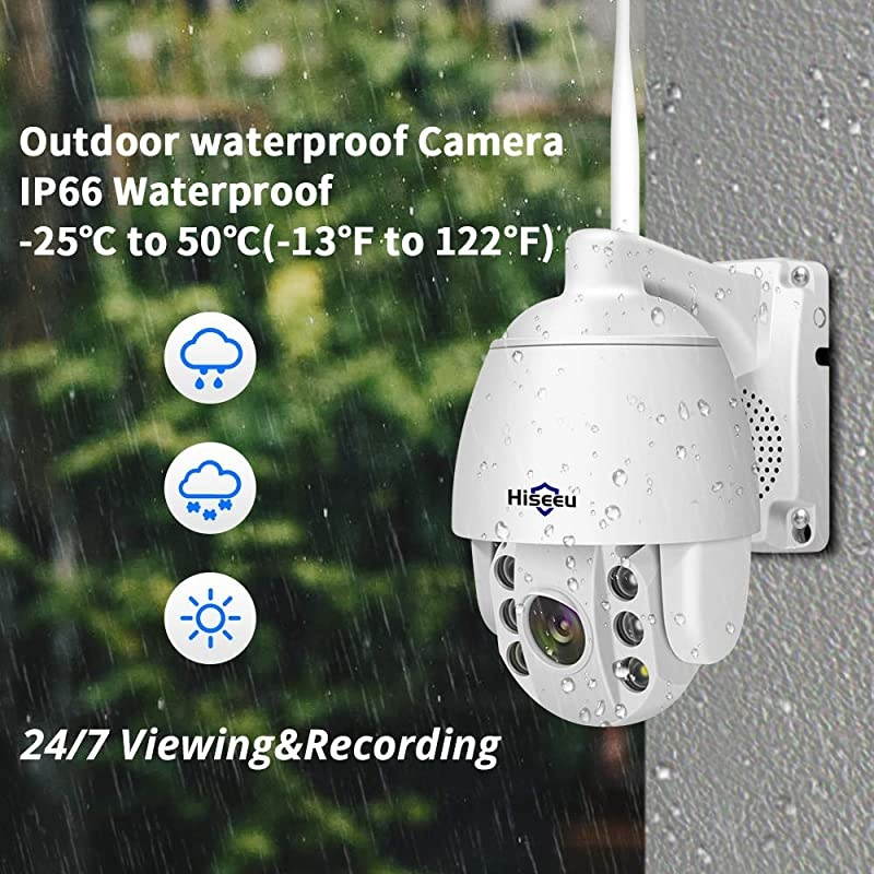 1080P HD Outdoor Wireless Security Camera Pan Tilt Zoom 5X Digital Compatible  Wireless Security Camera System PTZ Camera TwoWay Audio Waterproof Dome Motion Detection Night Vision