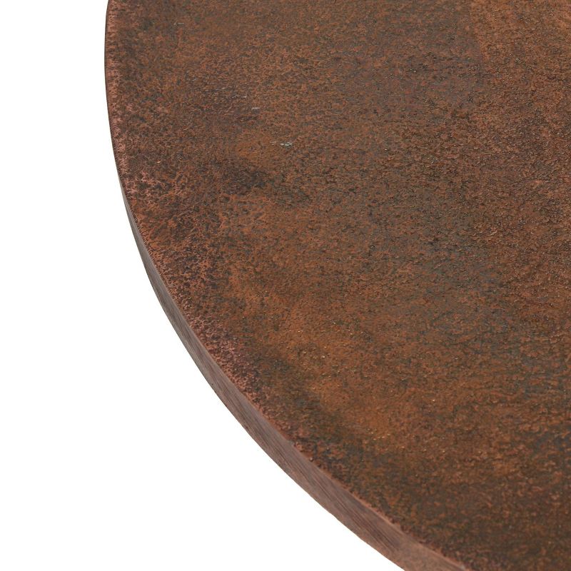 Dagmar Boho Handcrafted Aluminum Tulip Accent Table - Burnt Copper - Christopher Knight Home