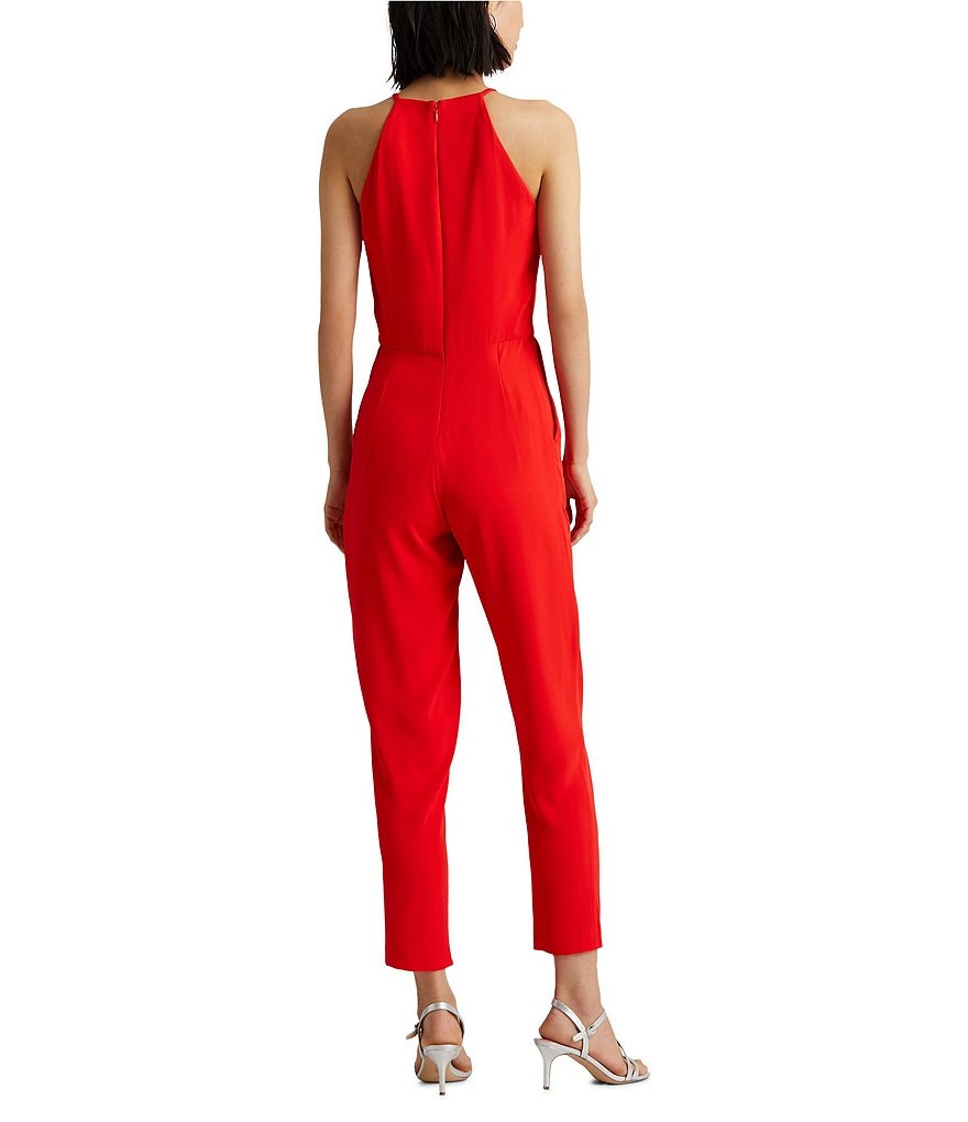 Tahari ASL Sequin Long Sleeve Crepe Jumpsuit