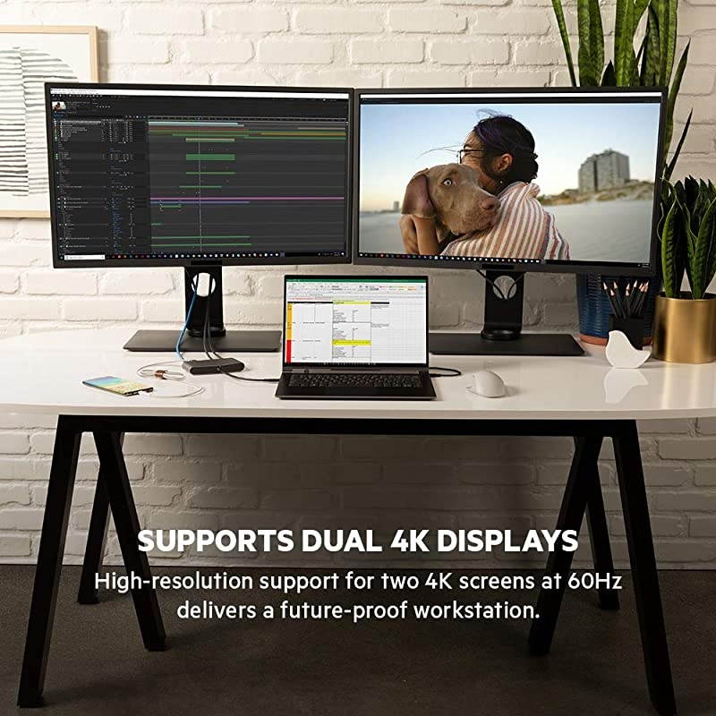 Thunderbolt 3 Dock Mini W/ Thunderbolt 3 Cable (Thunderbolt Dock for MacOS and Windows USB-C Laptops, Dual 4K @60Hz, 40Gbps Transfer Speeds)