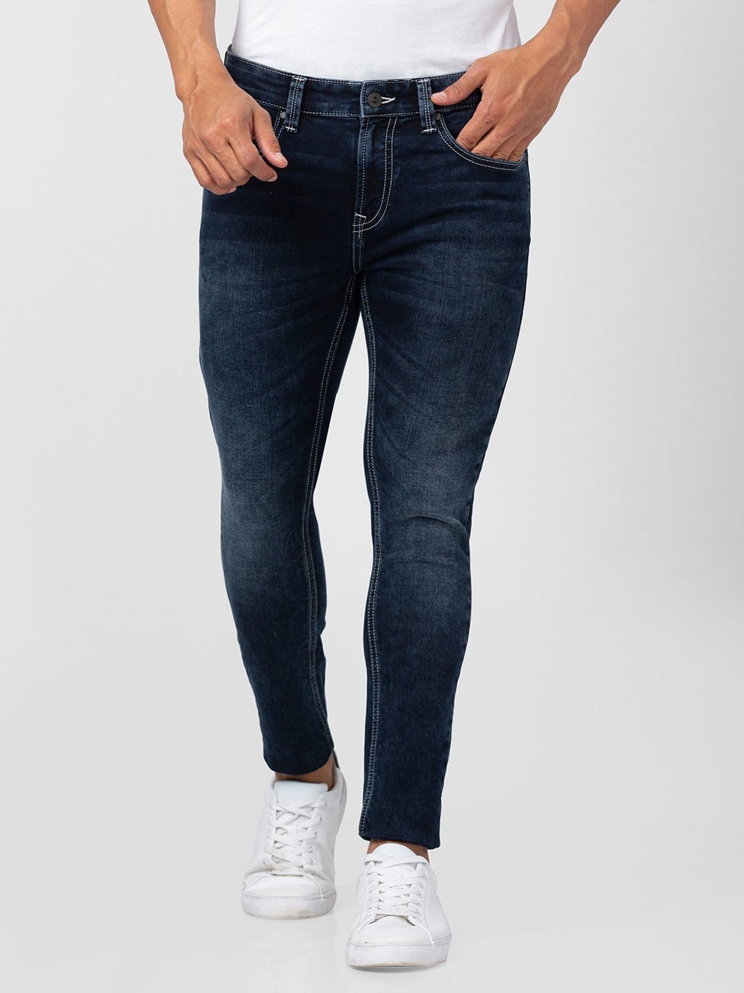 American Eagle Blue Cotton Regular Fit Jeans