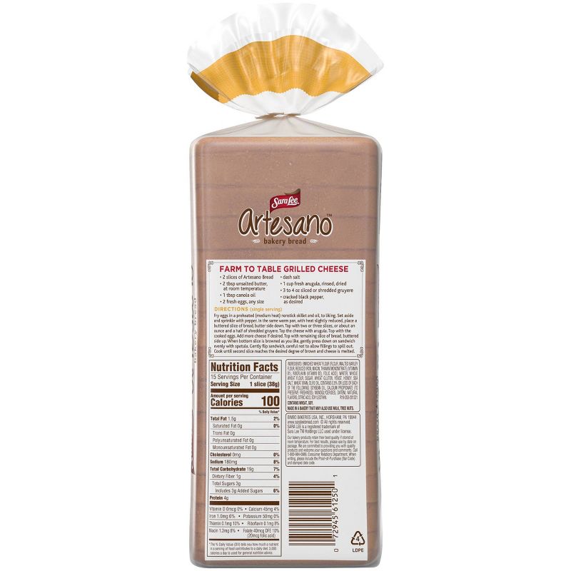 Sara Lee Artesano Golden Wheat Bread - 20oz