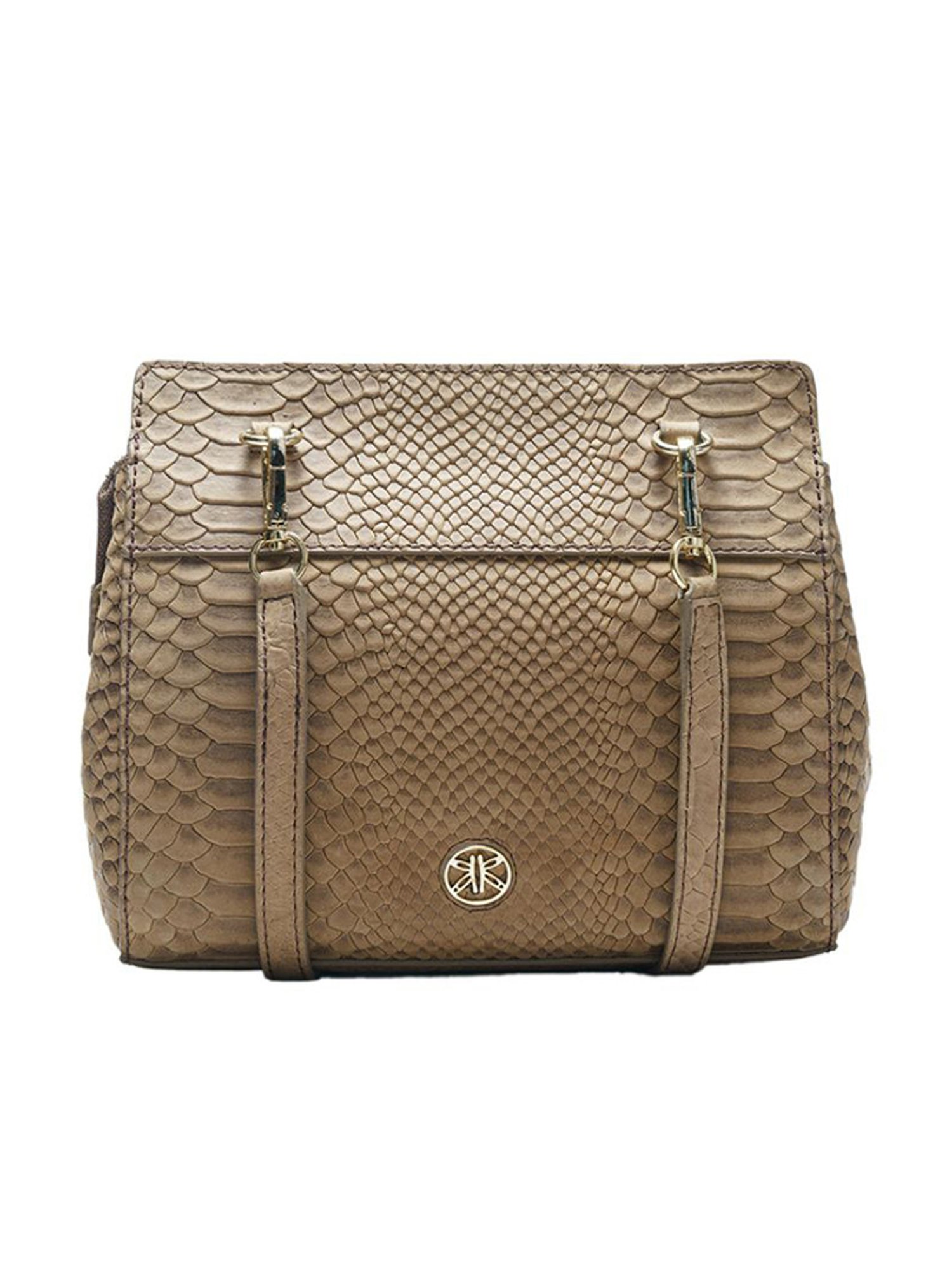 RI2K London Fawn Leather Medium Animal Effect Cross Body Bag