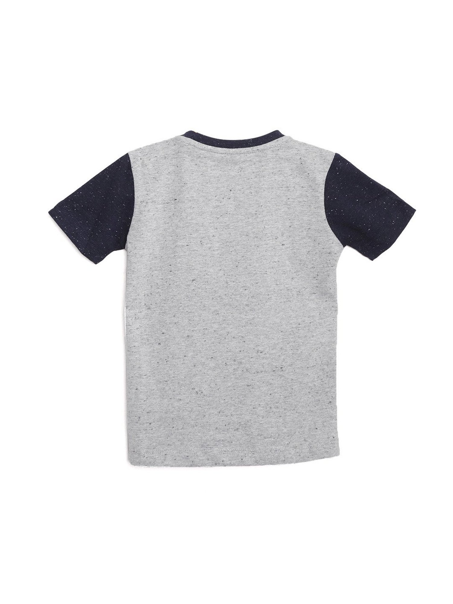 Lazy Shark Kids Grey & Navy Printed  T-Shirt with  Shorts
