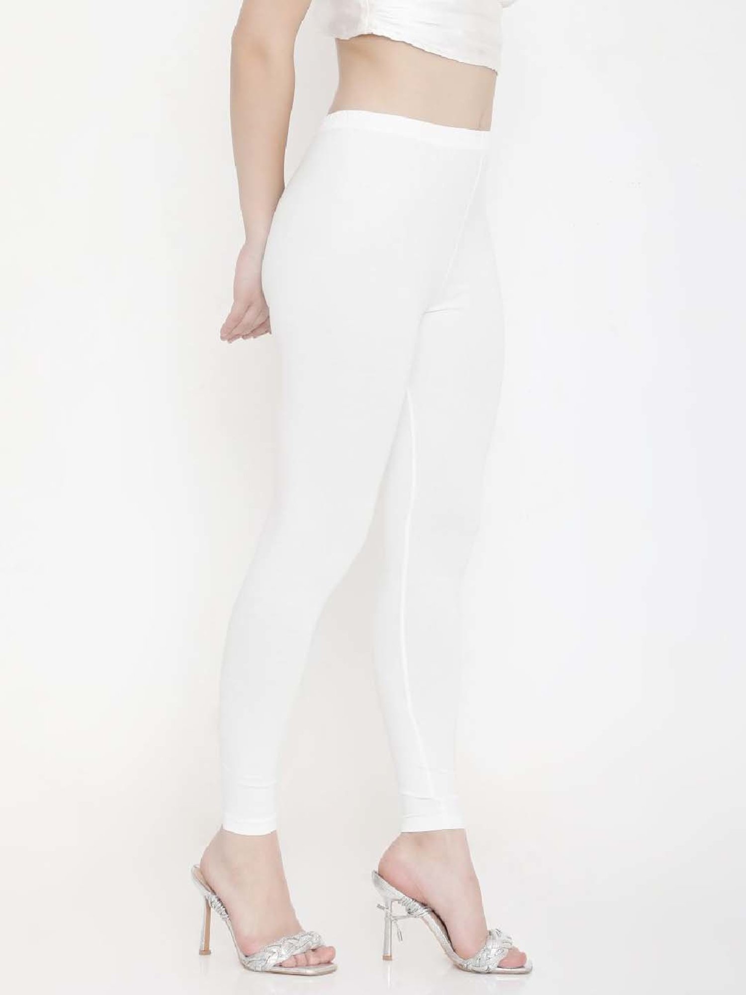 FEELINGS White Plain Leggings
