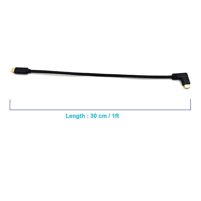 90 Degree USB C to USB C Cable 1Feet Right Left Angled 90 Degree USB 31 TypeC Male to Male Fast Charging Cable for Laptop Tablet Mobile Phone USB C Right MM