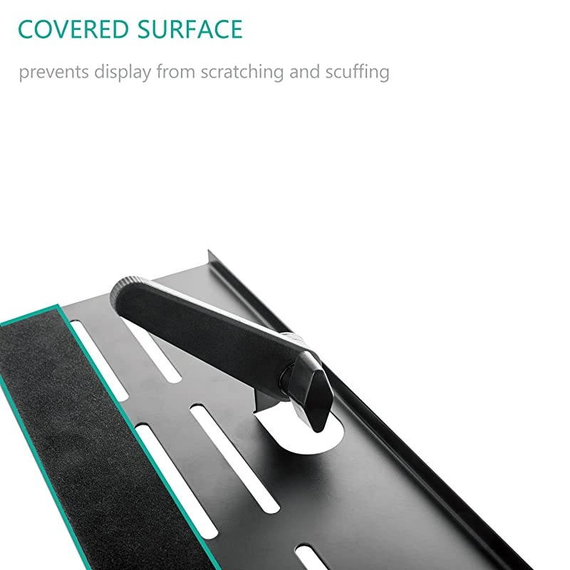 TV Top Shelf 12 inch Flat Panel Mount for Streaming Devices, Media Boxes, Speakers and Home Decor (TSH001-2), 2 Packs, Black