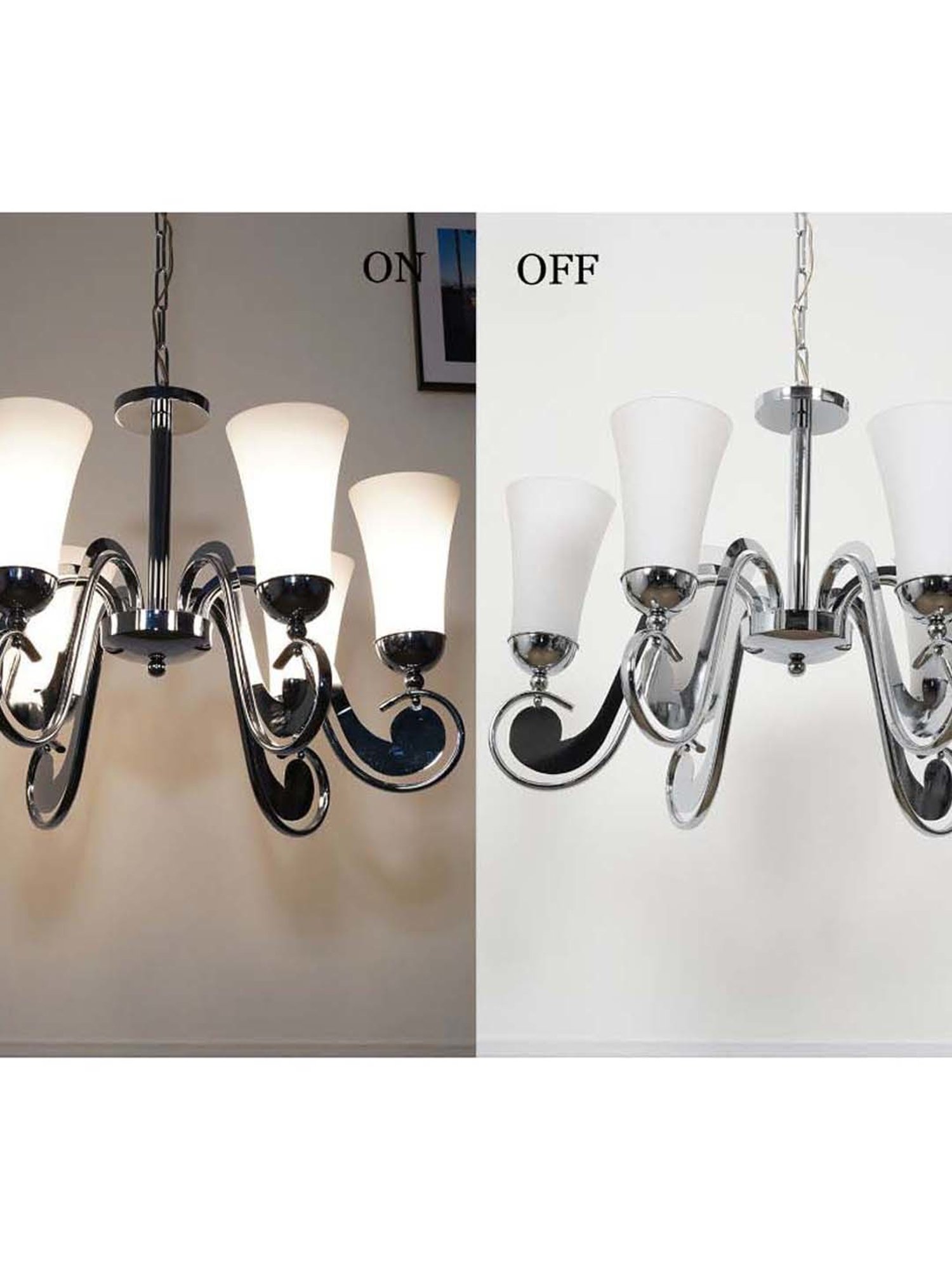 Kapoor Lamp Shades Antique Brass & Champagne Catalina 5 Light Chandelier