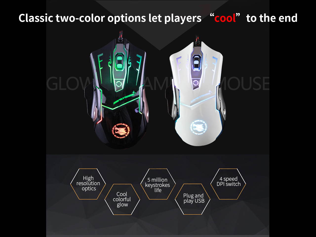 M738 Gaming Mouse Wired Breathing Light Ergonomic Game USB Computer Mice Multicolor Gamer Desktop Laptop PC Gaming Mouse, 6 Buttons Gaming Mice for Windows 7/8/10/XP Vista Linux Black