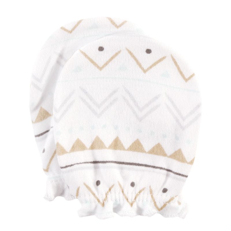 Luvable Friends Baby Cotton Scratch Mittens 4pk, Owl, One Size