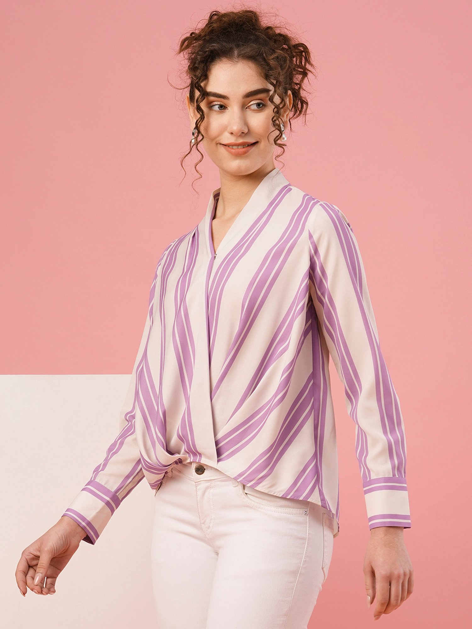 Globus Lavender Striped Top