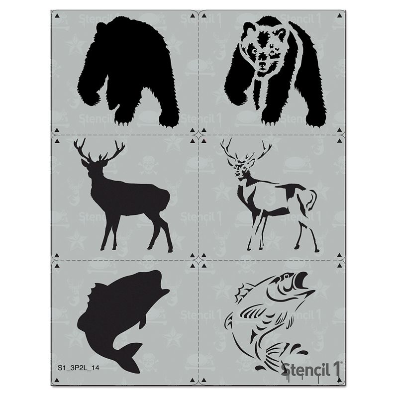 Stencil1 Outdoor Animal Multipack 3ct - Layered Stencil 8.5" x 11"