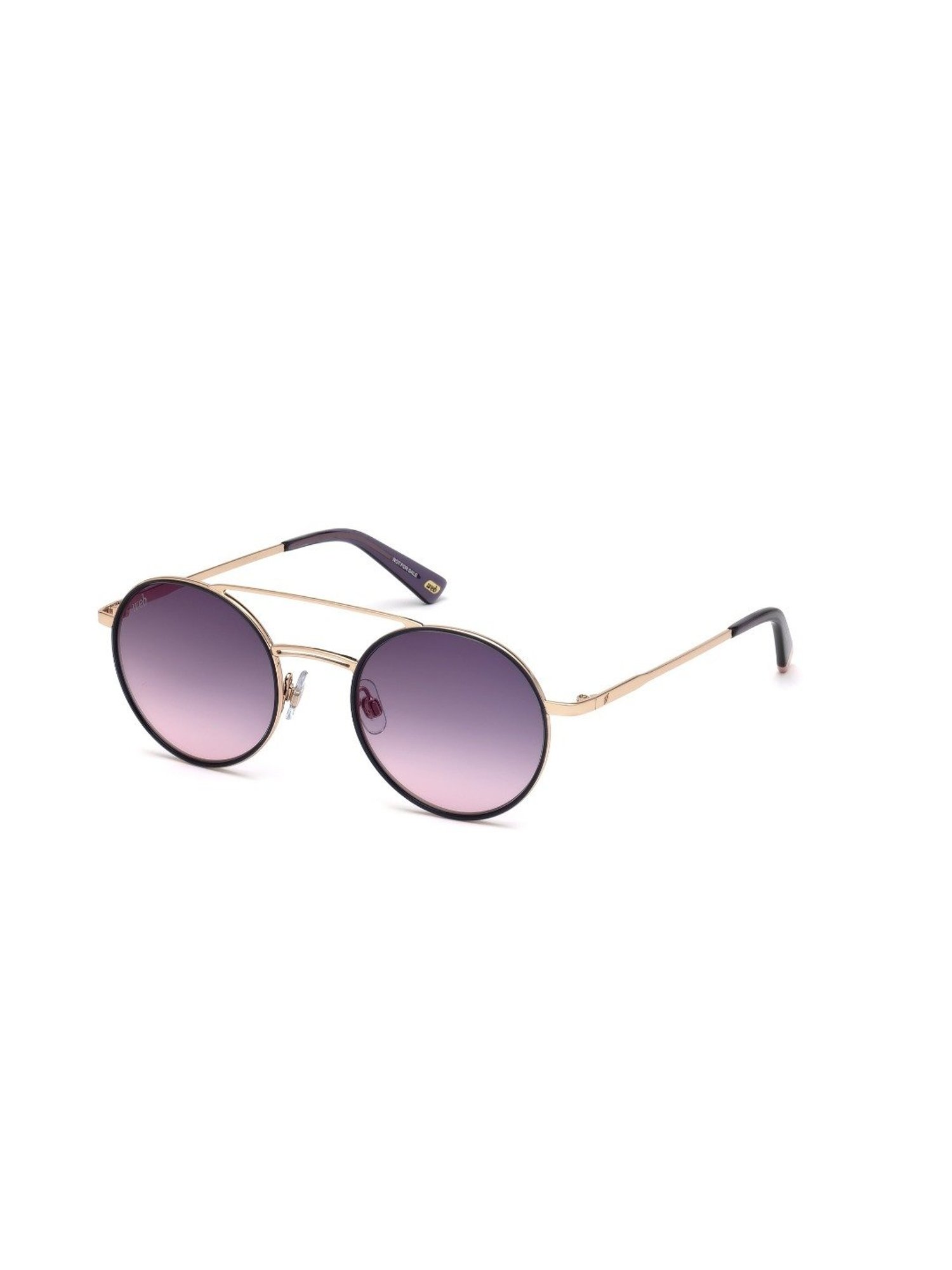 Web Eyewear Purple Round Sunglasses for Women Designed in Italy