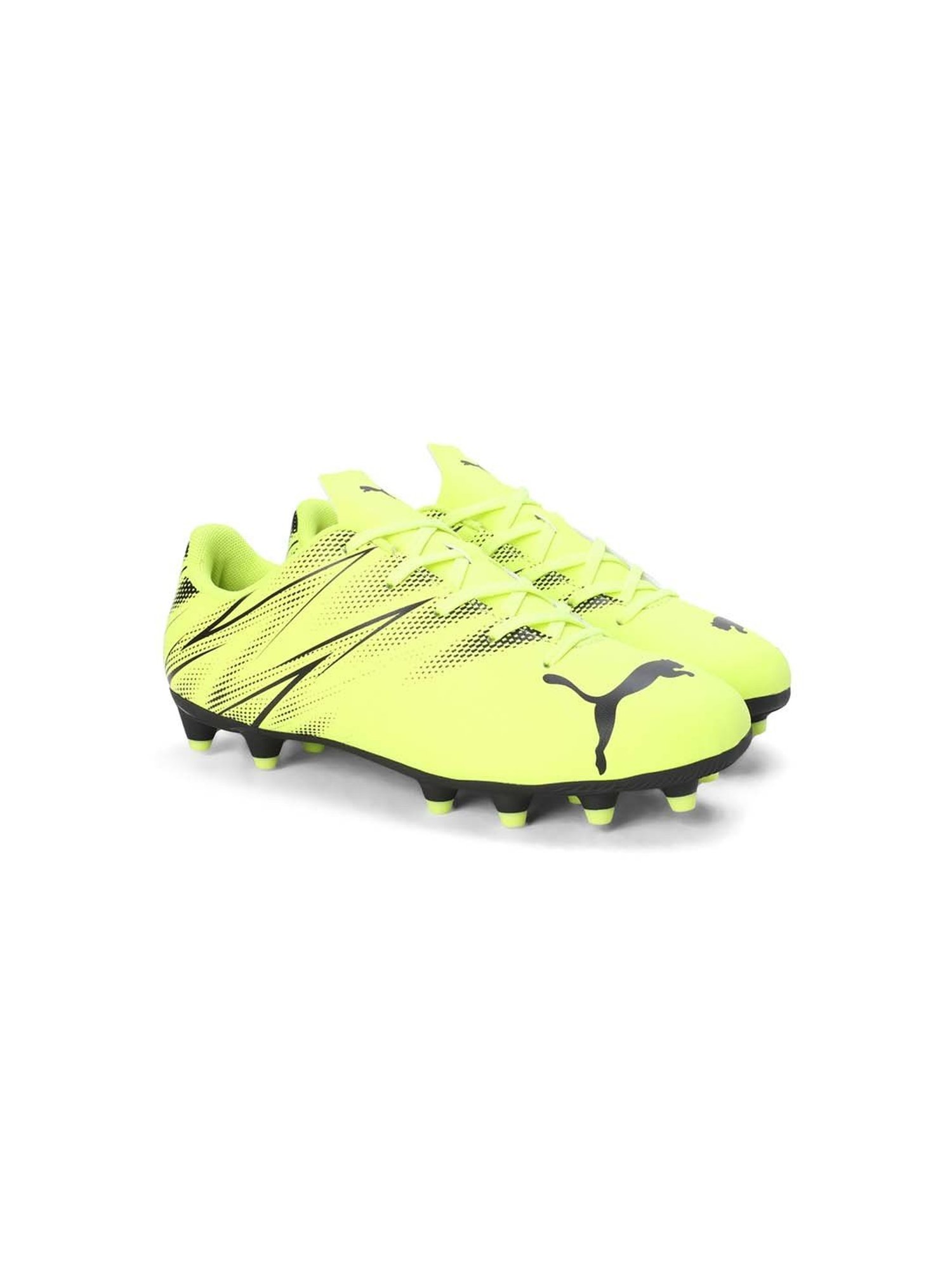 Puma Kids ATTACANTO FG/AG Electric Green & Black Football Shoes