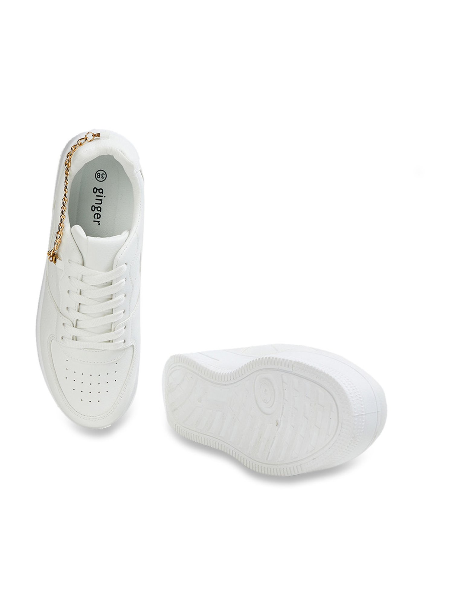 Ginger by Lifestyle Women's White Sneakers