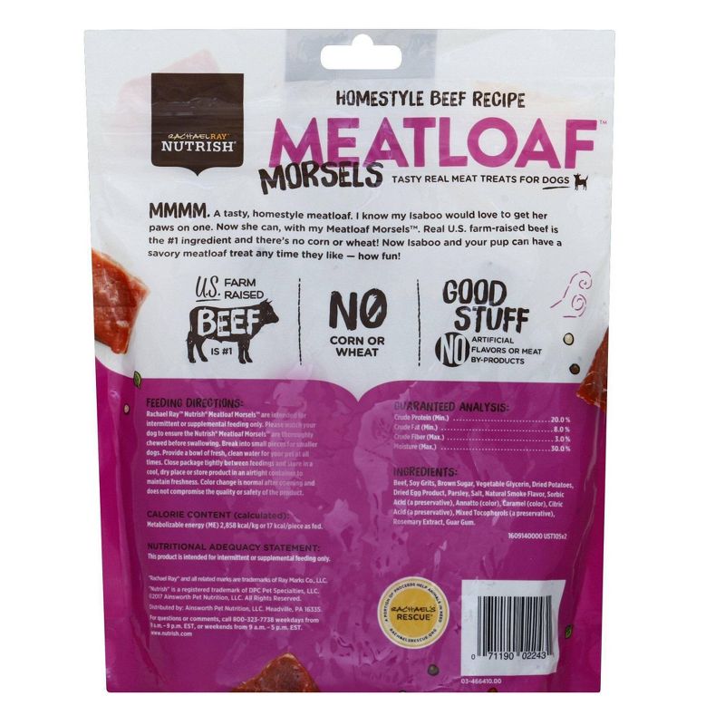 Rachael Ray Nutrish Meatloaf Morsels Dog Treats Homestyle Beef Recipe 12oz