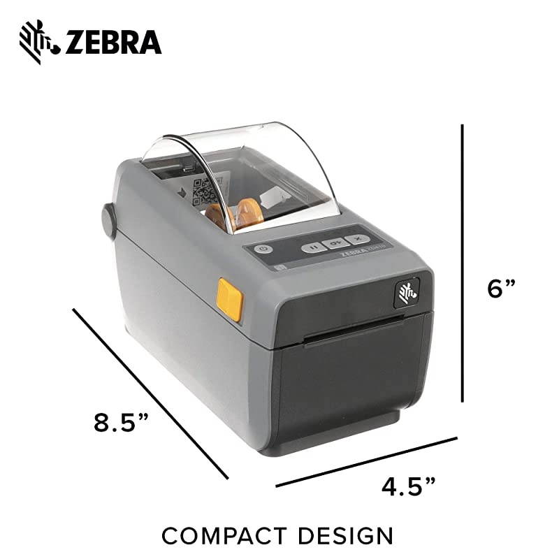 ZD410 Direct Thermal Desktop Printer Print Width of 2 in USB Ethernet Connectivity ZD41022D01E00EZ